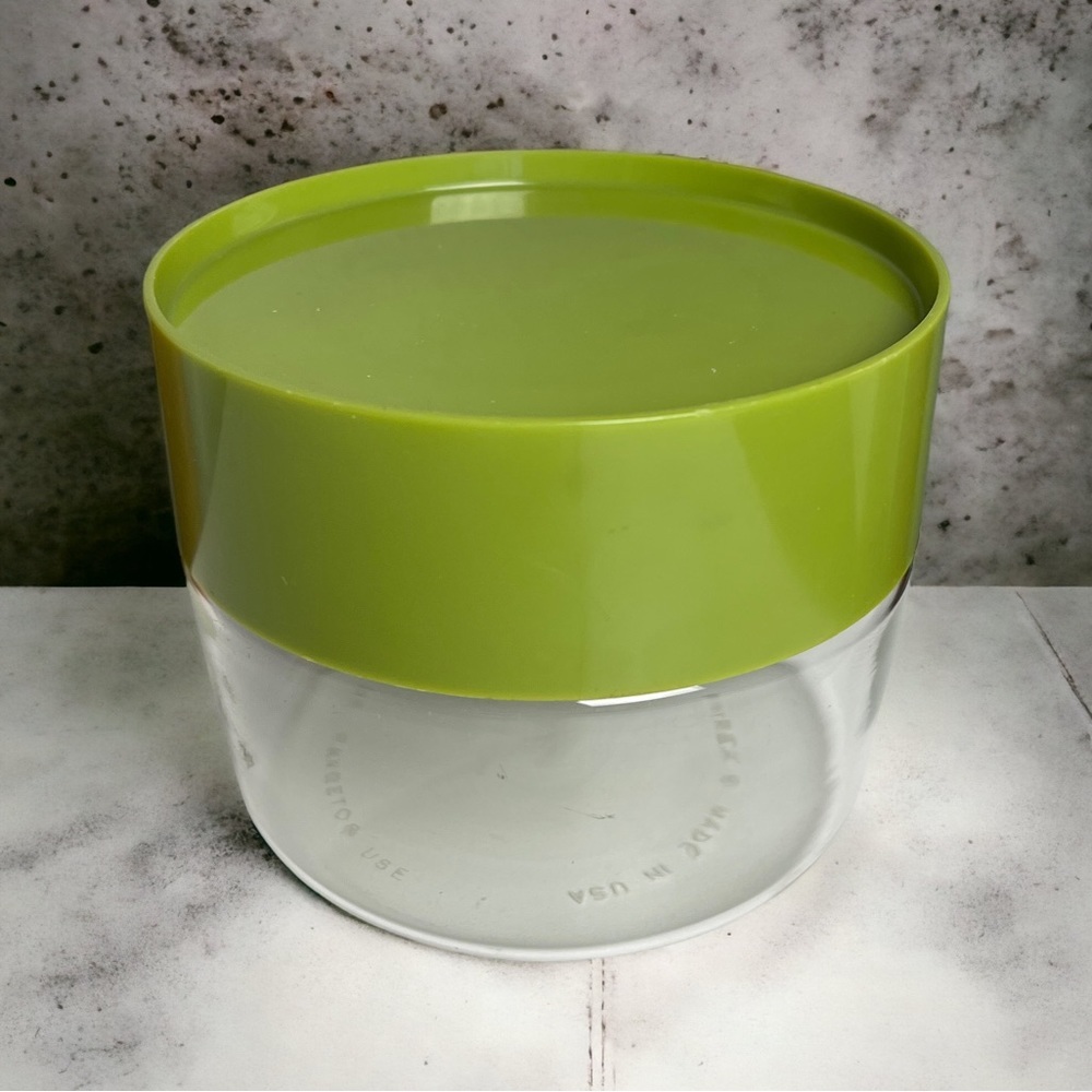 Vintage Pyrex Glass Canister Avocado Green Store n See Container with Lid